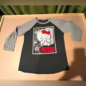 Hello Kitty w/ Psycho Graphic design Baseball style Tee